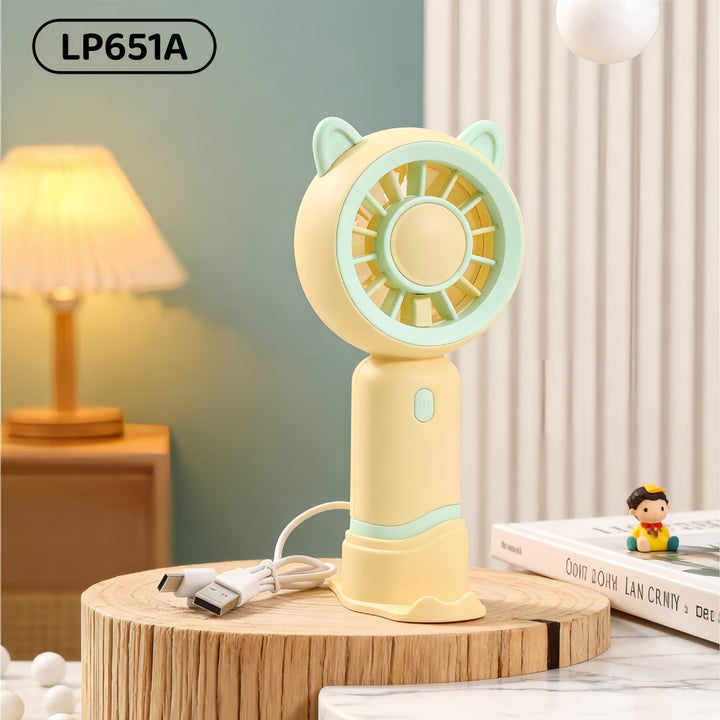 Women Portable Hand Fan with Cute Snail Design Bowlift