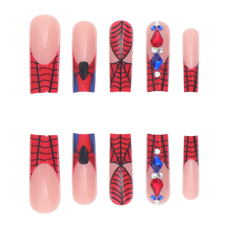 Spider-Man Inspired Press-On Nail Art Bowlift