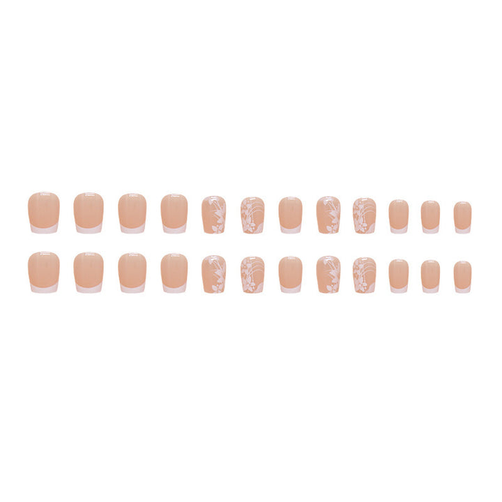 Floral Design Press-On Nail Tips Bowlift