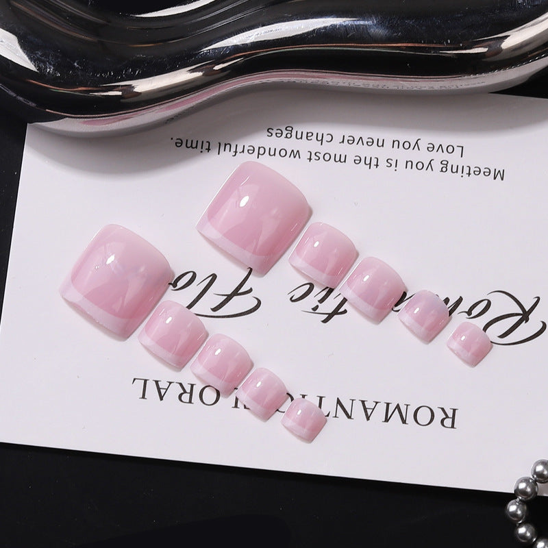 Stylish French Tip Press-On Nails Bowlift