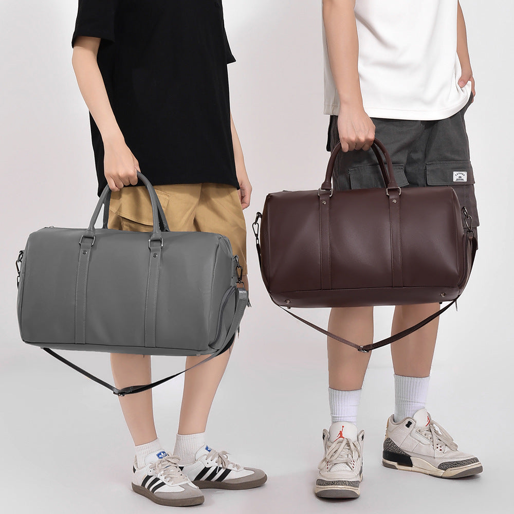 Premium Leather Travel Duffel Bowlift
