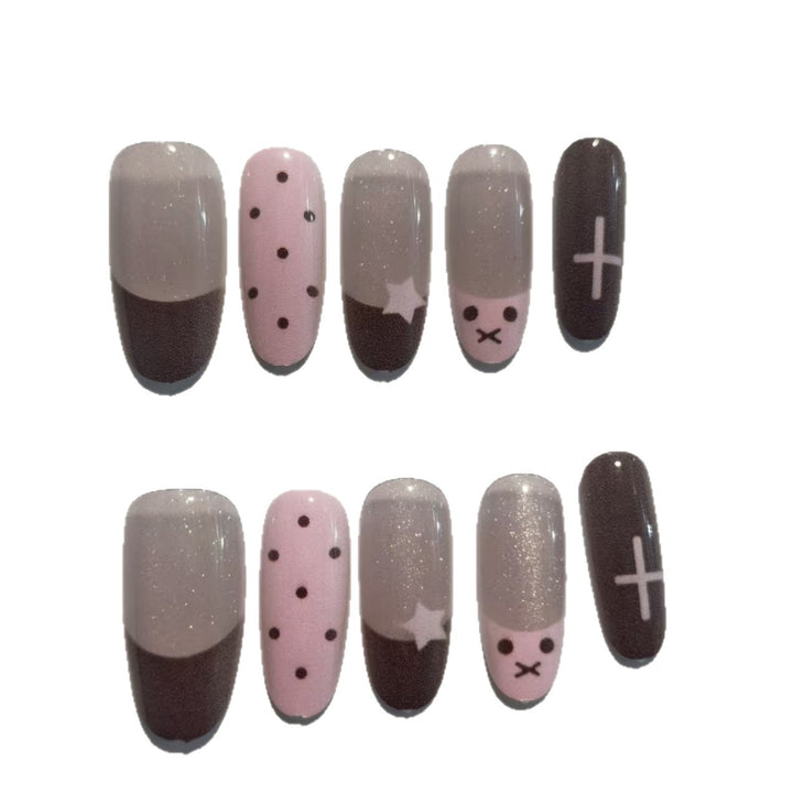 Creative Press-On Nail Set Bowlift