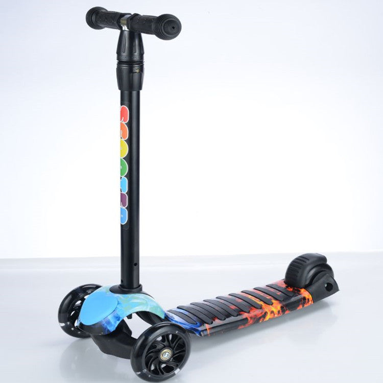 Stylized Three-Wheel Kickboard Scooter Bowlift