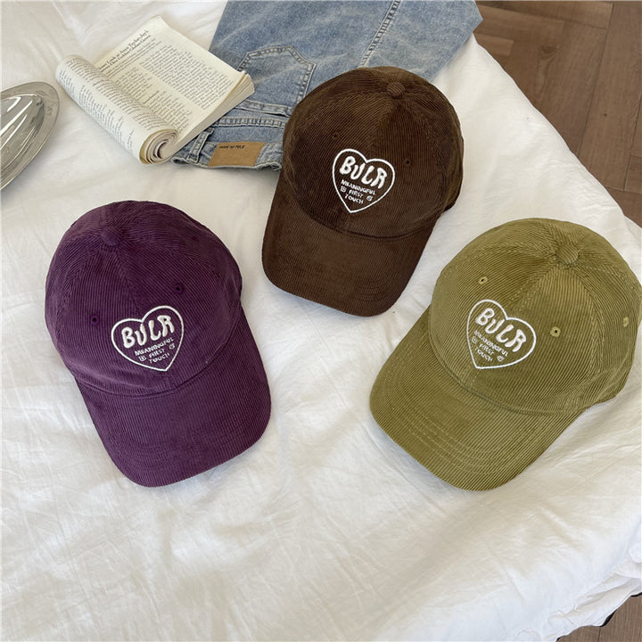 Women's Textured Corduroy Baseball Cap Bowlift