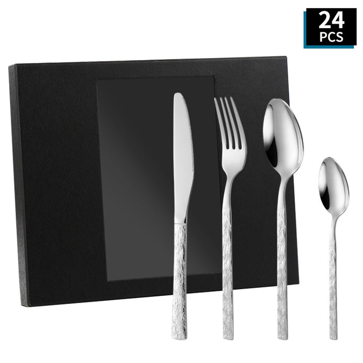 High-quality cutlery set with stylish, textured handle Bowlift