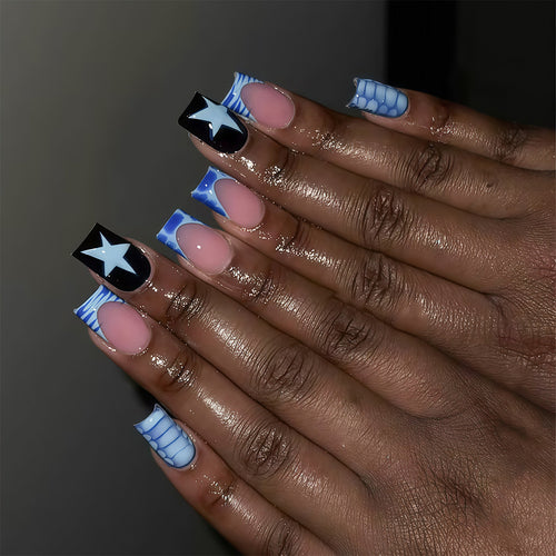 Artistic Graphic Acrylic Press-On Nails Bowlift