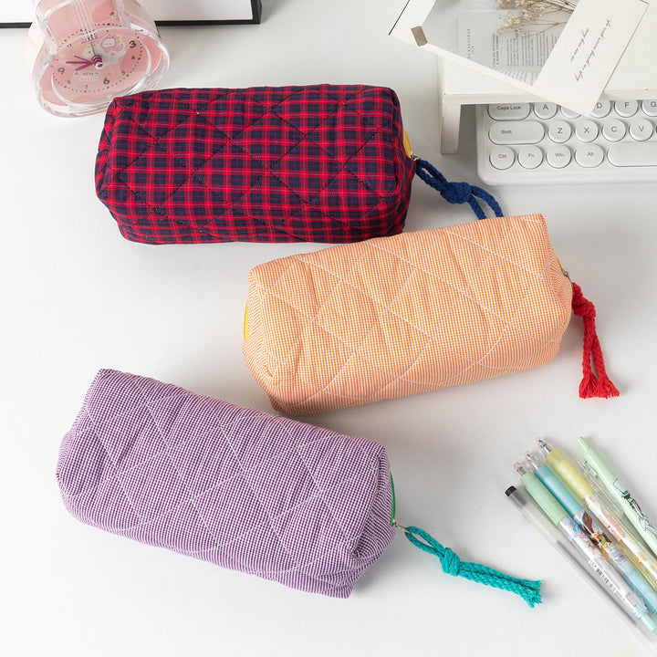 Quilted Zippered Pencil Case Bowlift
