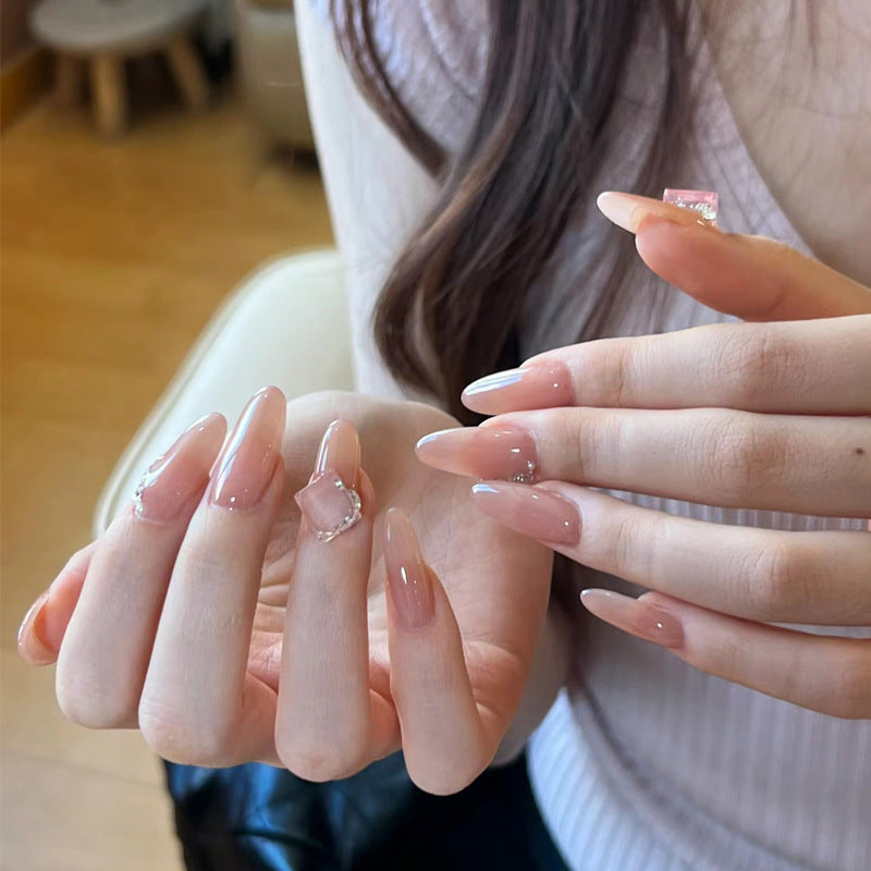 Ombre Press-On Nails with Glossy Finish Bowlift