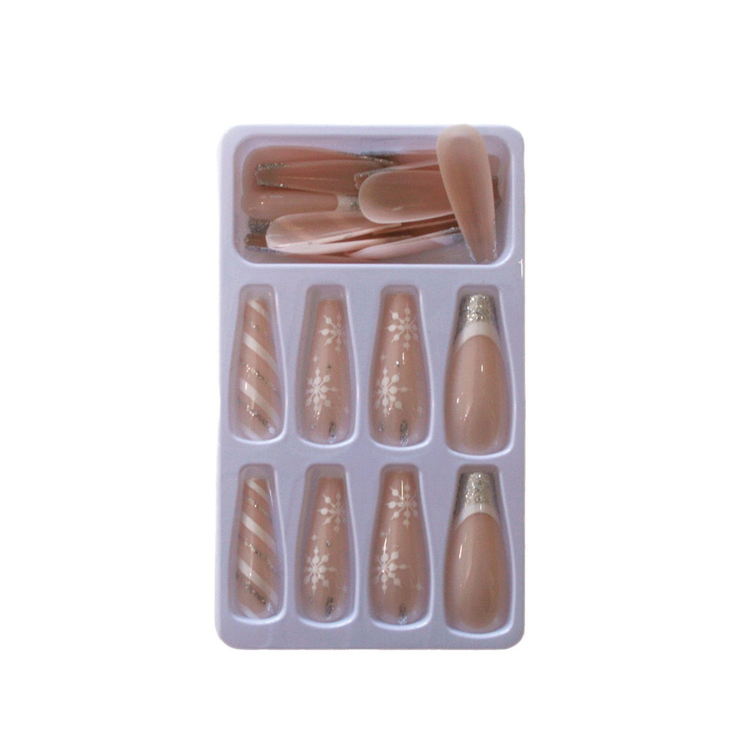 Glamorous nail tips with glitter tips Bowlift
