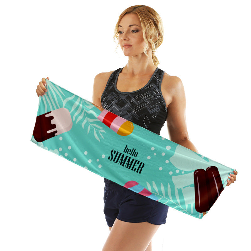Sporty microfiber cloth with vibrant summer design Bowlift