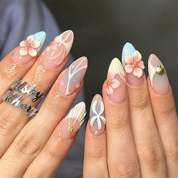 Artistic 3D Nail Tips with Maritime Design Bowlift