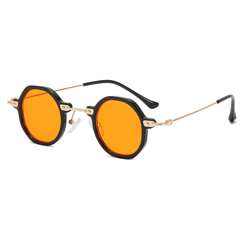 Women's designer sunglasses with hexagonal frame and luxurious metal accents Bowlift