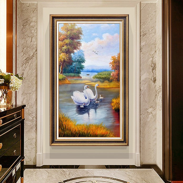 Elegant Swan Art Canvas