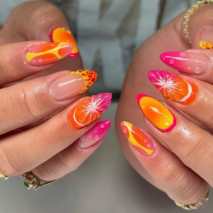 Artificial nails with fruity design Bowlift
