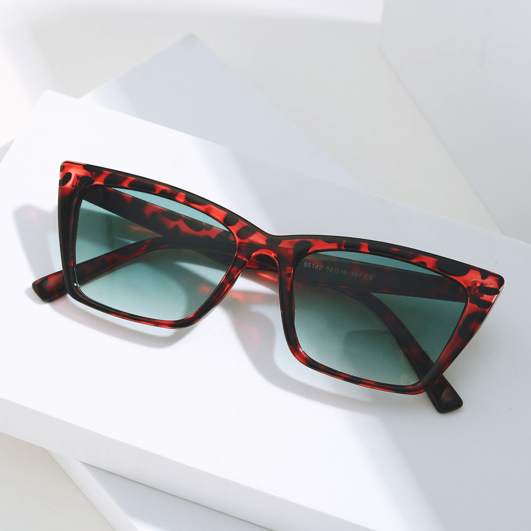 Ladies Cat-Eye Sunglasses with Unique Angular Frame Bowlift