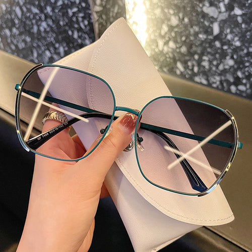Women's large square sunglasses with high-quality metal frame Bowlift