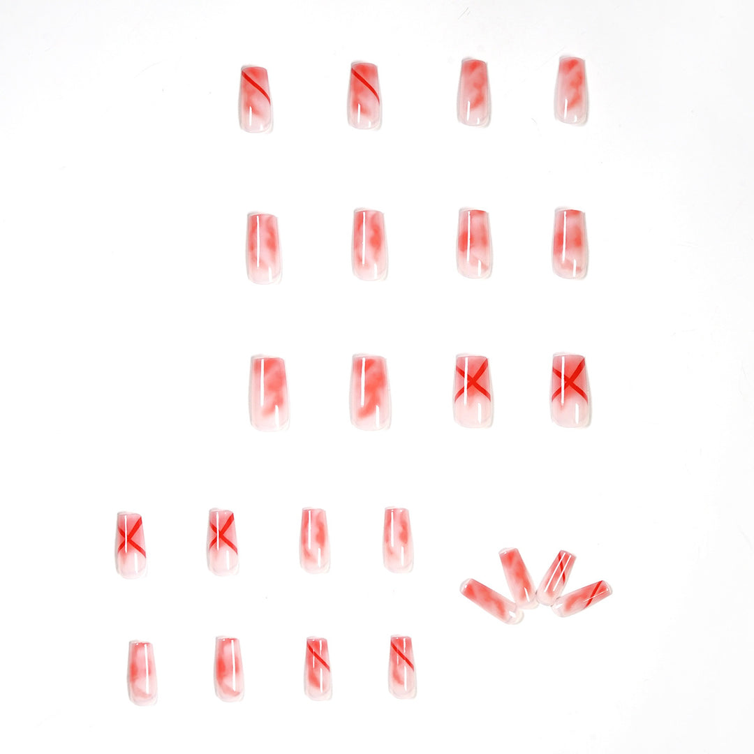 Artfully designed acrylic nails with marbled and decorative effects Bowlift