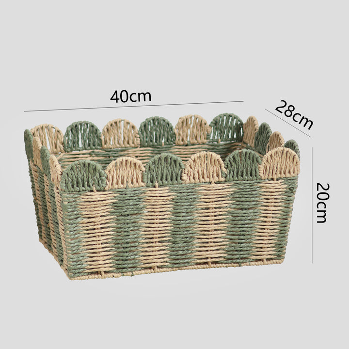 Handcrafted decorative basket with wave edge Bowlift