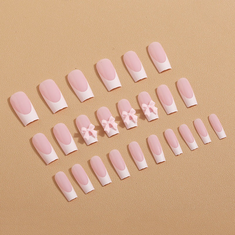 Art nail set with delicate bow decorations Bowlift