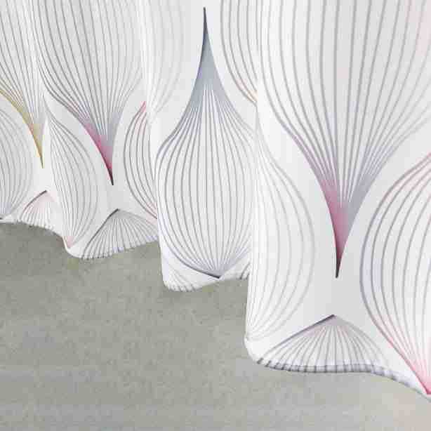Modern Leaf Textured Shower Curtain Bowlift