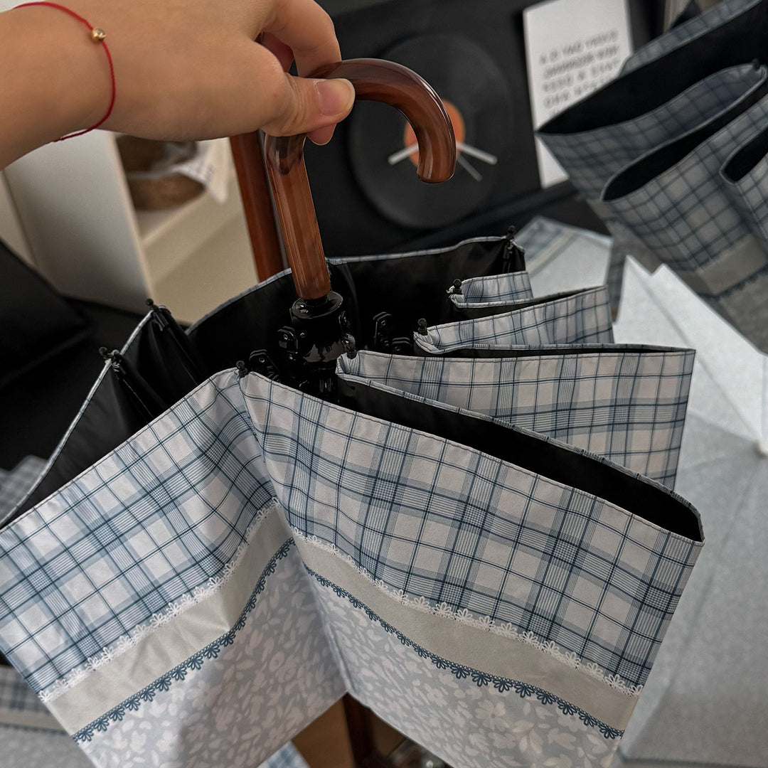 Women's tote bag with integrated folding umbrella Bowlift