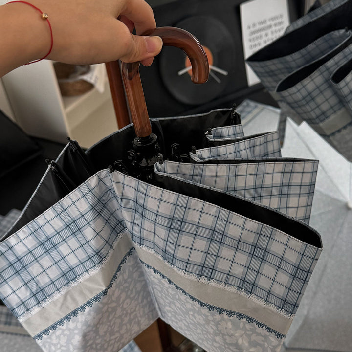 Women's tote bag with integrated folding umbrella Bowlift