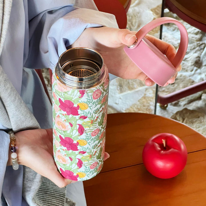 Women Trendy Flower Thermos Bottle Bowlift