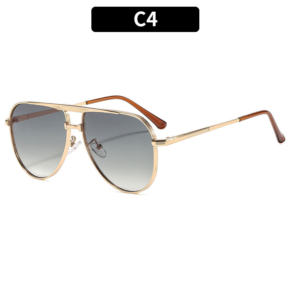 Ladies fashion aviator sunglasses with elegant metal frame and UV400 protection Bowlift