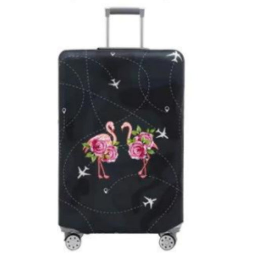 Women's Hard Shell Suitcase with Playful Flamingo Design Bowlift