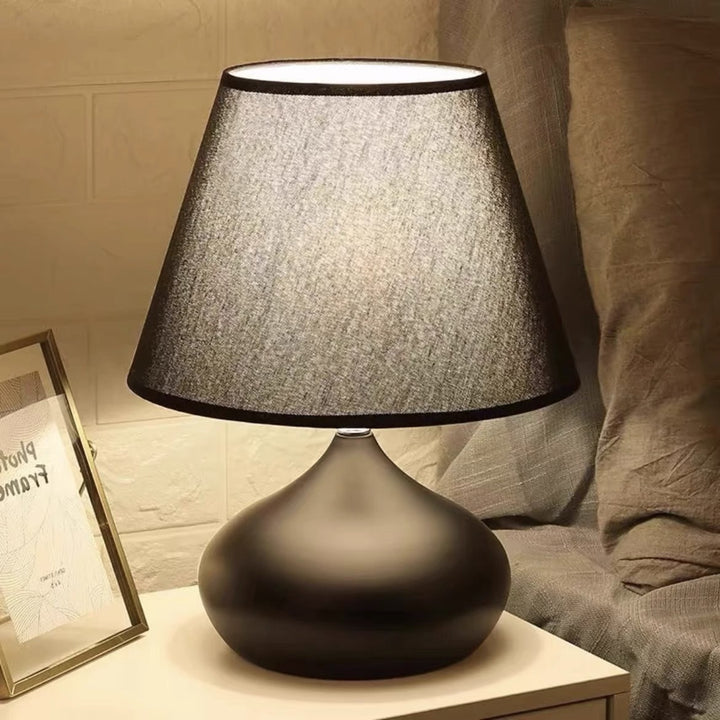 Contemporary Table Lamp with Textured Shade