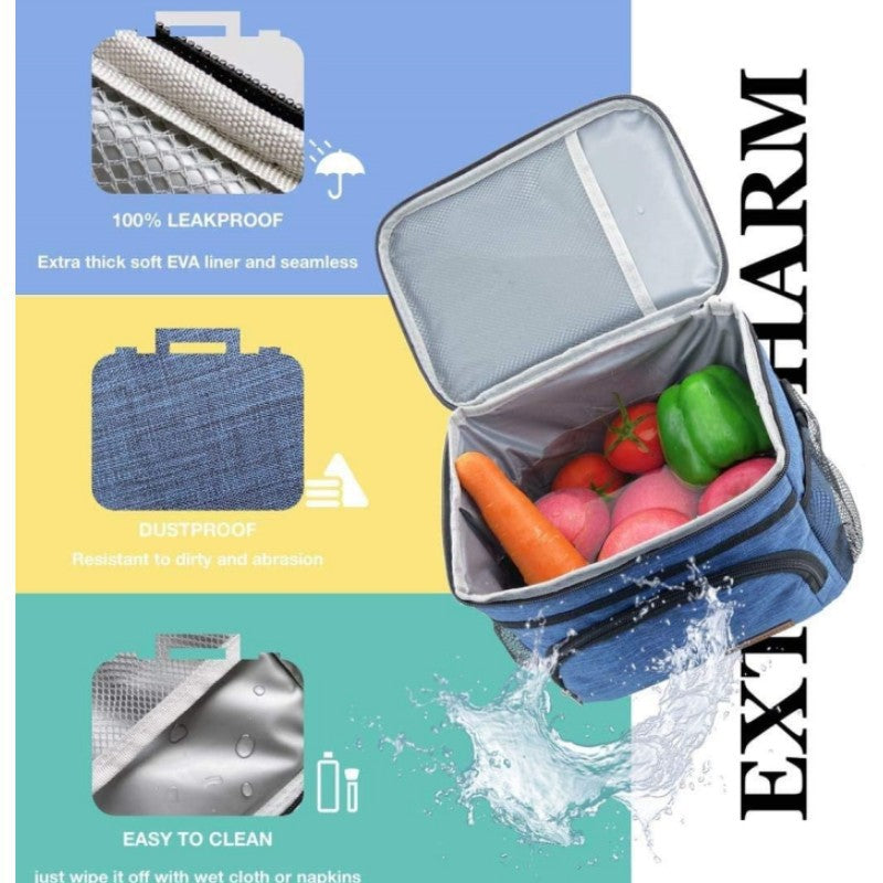 Cooler bag with multiple compartments and durable carrying handle Bowlift
