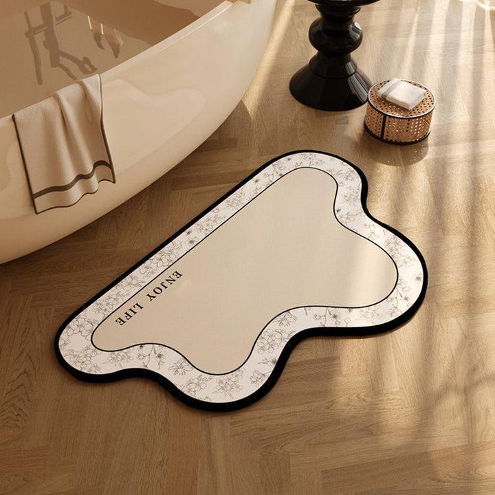Vintage Patterned Bathroom Mat Bowlift