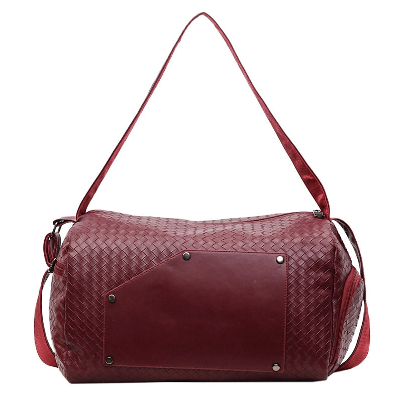Elegant Sport Duffel Bag with Woven Design and Removable Shoulder Strap Bowlift