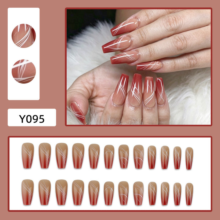 Artificial nails with modern geometric designs Bowlift