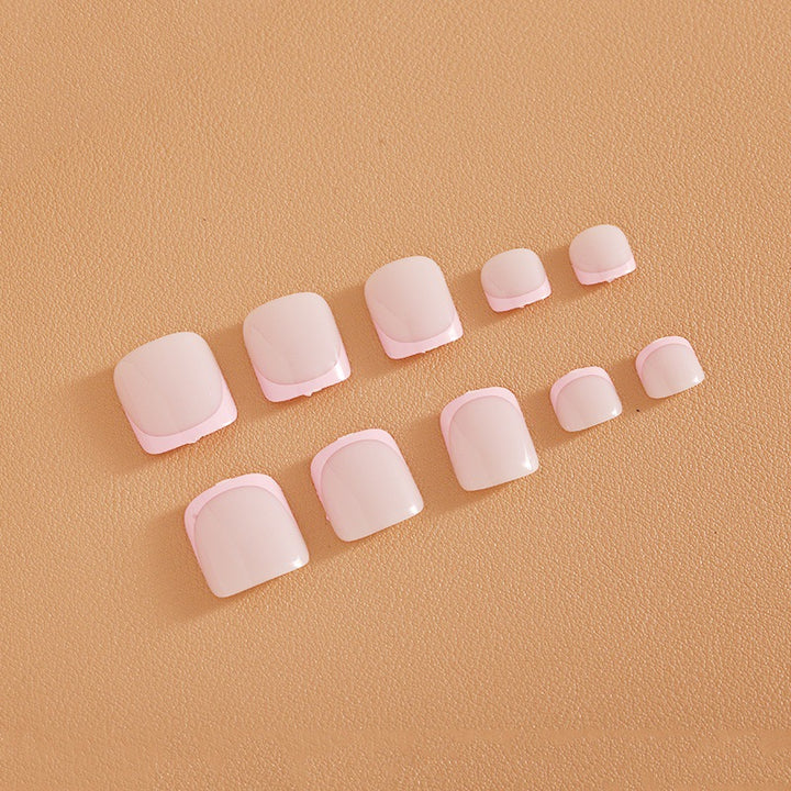 Nail art set with elegant French design and glitter accents Bowlift