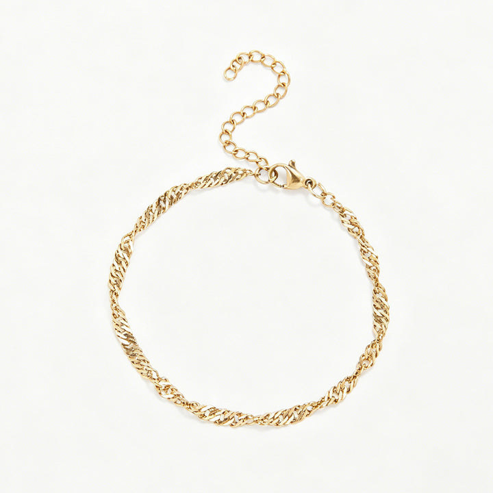Textured Twisted Chain Bracelet Bowlift
