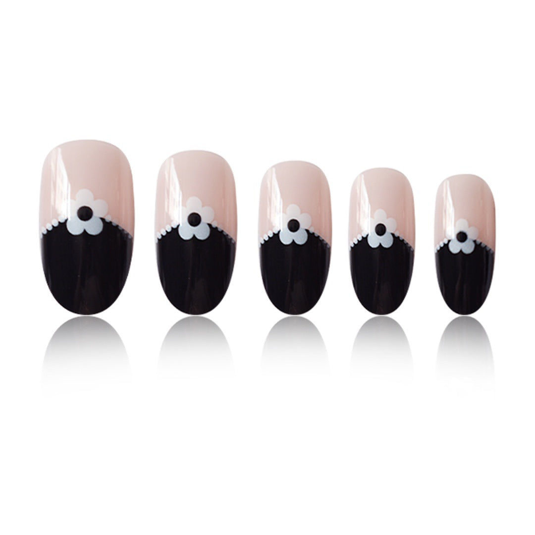 Artistic Floral Tip Press-On Nails Bowlift