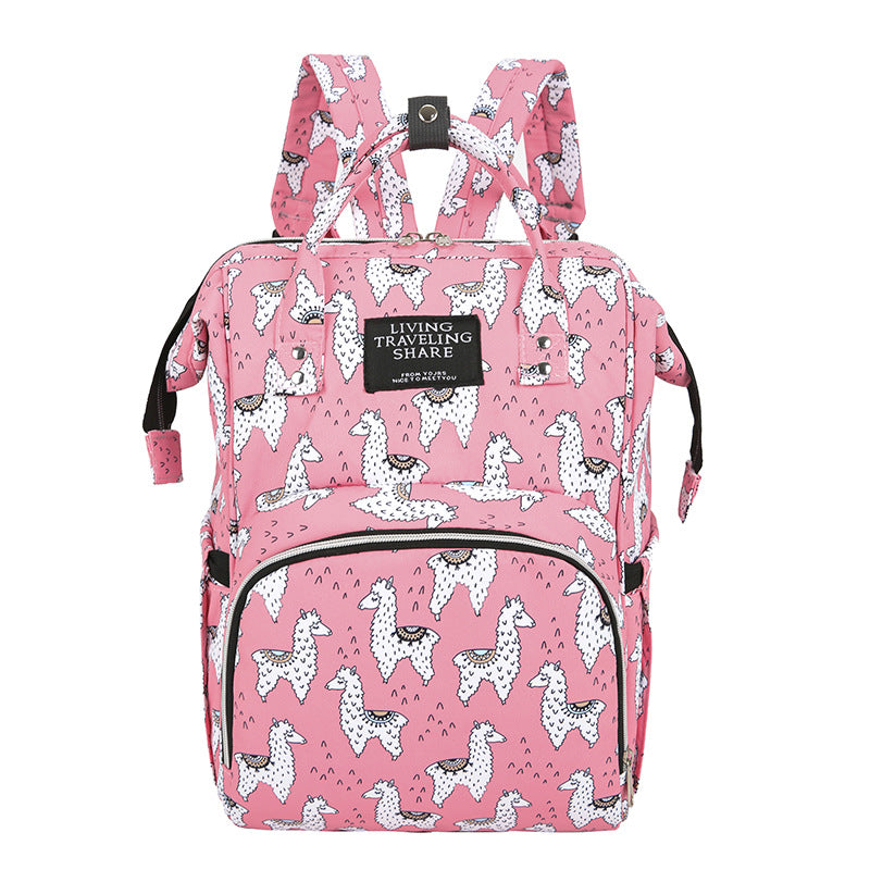 Versatile Leaf Print Travel Backpack Bowlift