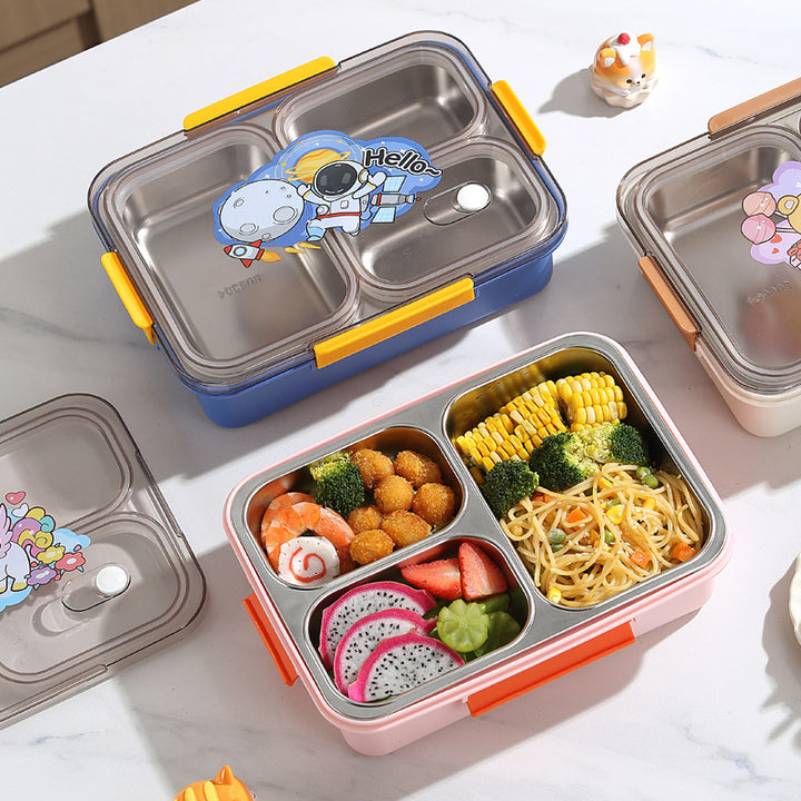 Bear-Themed Multi-Compartment Bento Lunch Box
