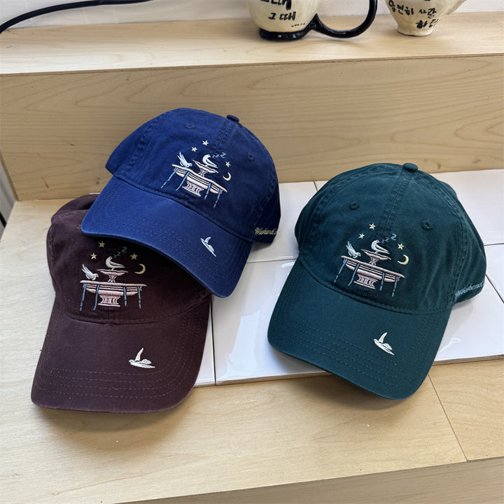 Women's Adjustable Embroidered Cap Bowlift
