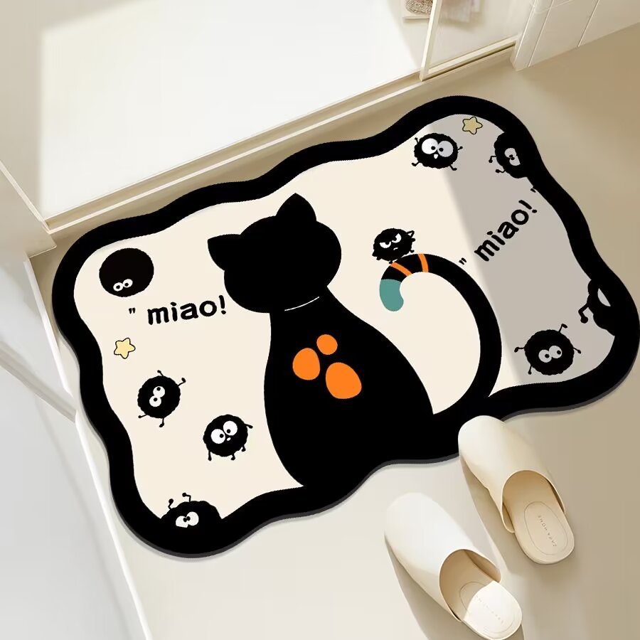 Fun Cat-Themed Bathroom Mat Bowlift