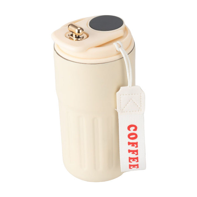 Ladies insulated coffee mug with practical grip loop Bowlift