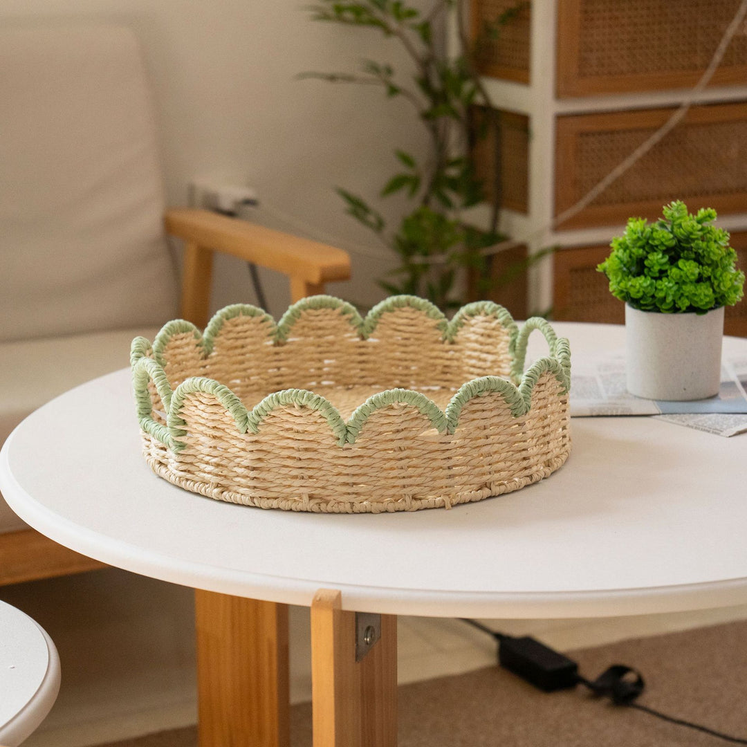 Decorative Scalloped Storage Basket Bowlift
