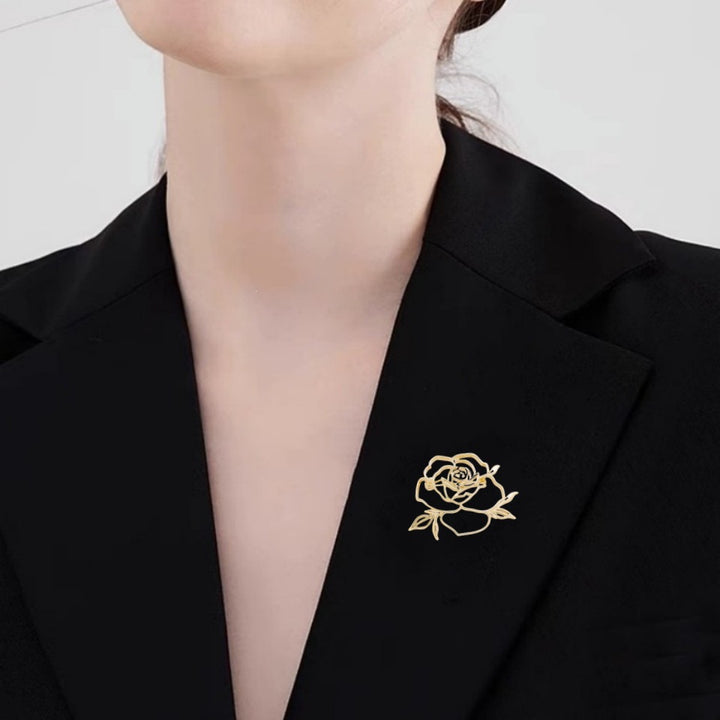 Elegant Rose Brooch Bowlift