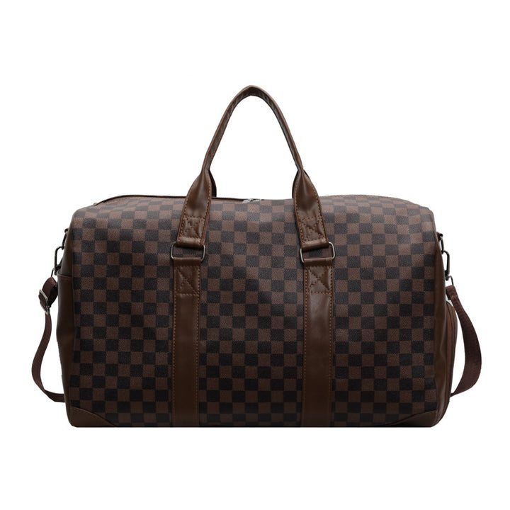 Stylish Checkered Travel Duffel Bag Bowlift