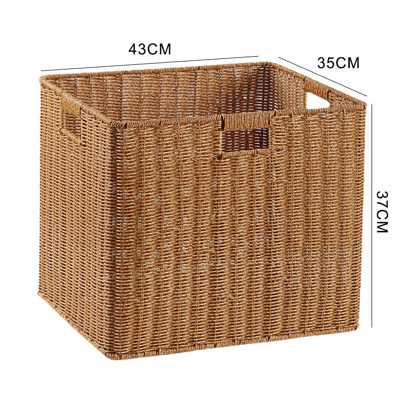 Handcrafted Rectangular Wicker Storage Bin Bowlift