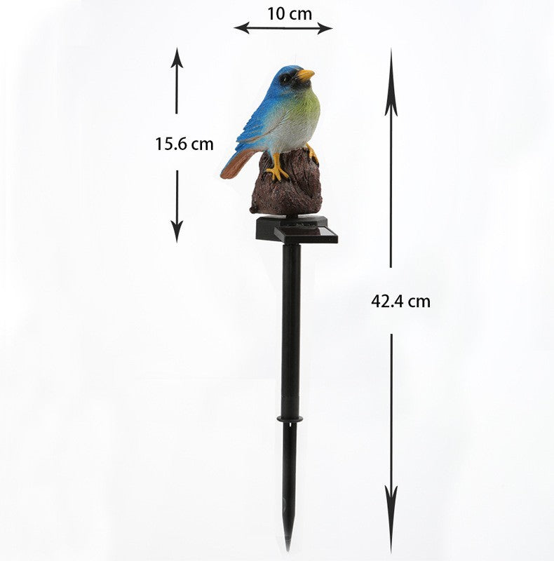 Realistic Solar Bird Garden Stake With Motion Sensor And Weatherproof Design Bowlift