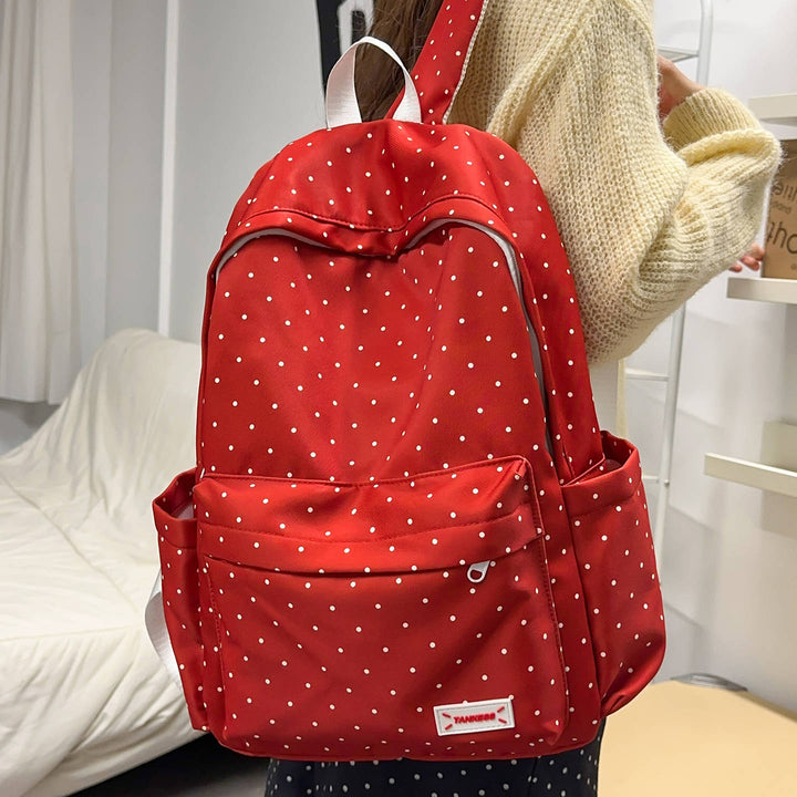 Stylish Polka Dot Backpack Bowlift