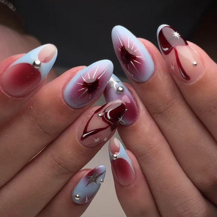 Elegant artificial nails with stylish accents Bowlift