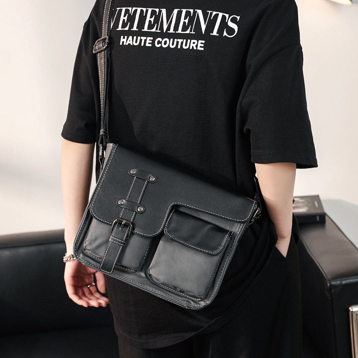 Robust shoulder bag with multiple external pockets Bowlift